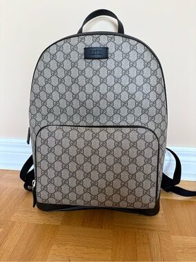 Gucci Beige GG Supreme Canvas Backpack LIKE NEW/NEVER USED
